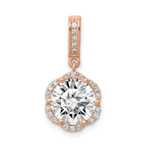 10K Rose Gold Tiara Collection C.Z Pendant