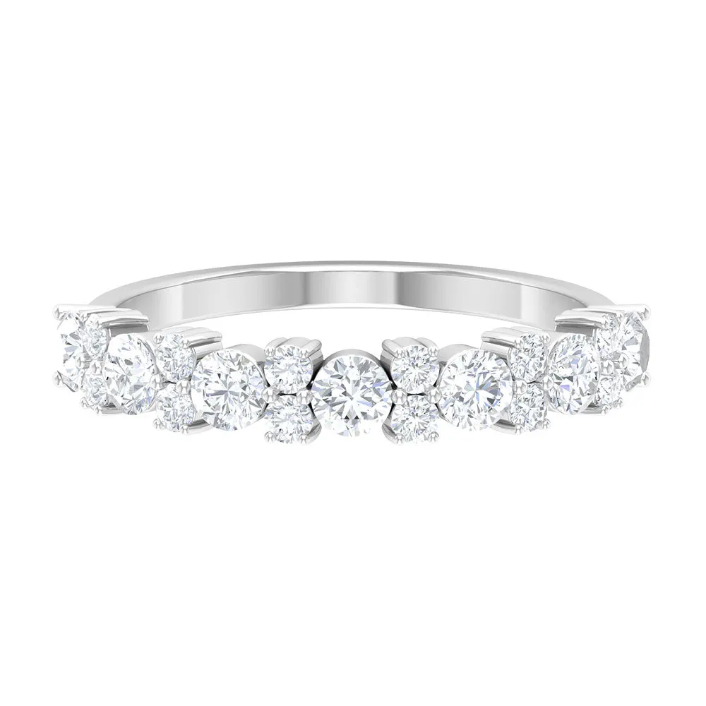 1.25 CT Diamond Eternity Cluster Ring in Prong Setting