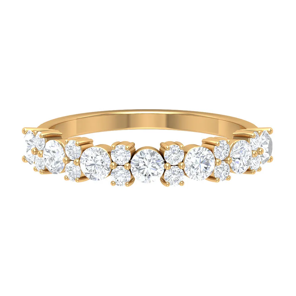 1.25 CT Diamond Eternity Cluster Ring in Prong Setting