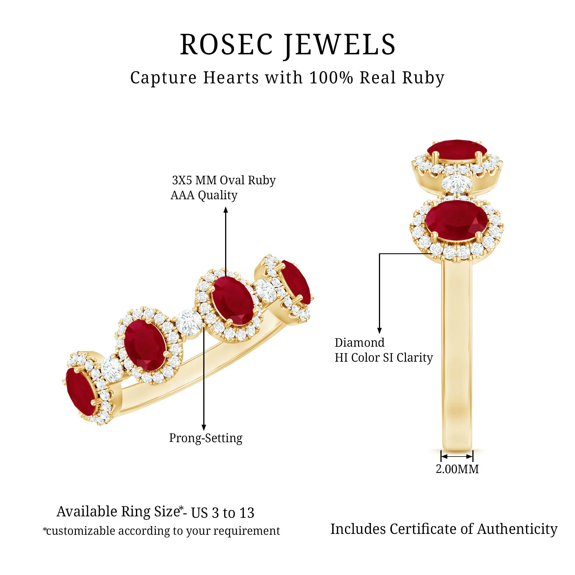 1.25 CT Oval Cut Ruby Anniversary Ring with Diamond Halo