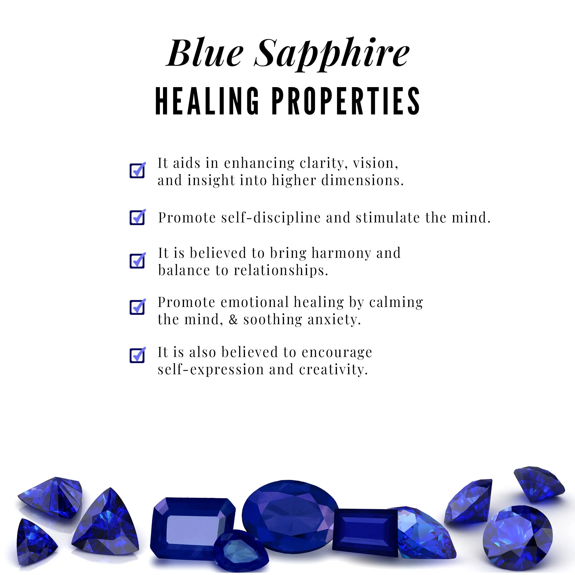 1/4 CT Solitaire Blue Sapphire Promise Ring