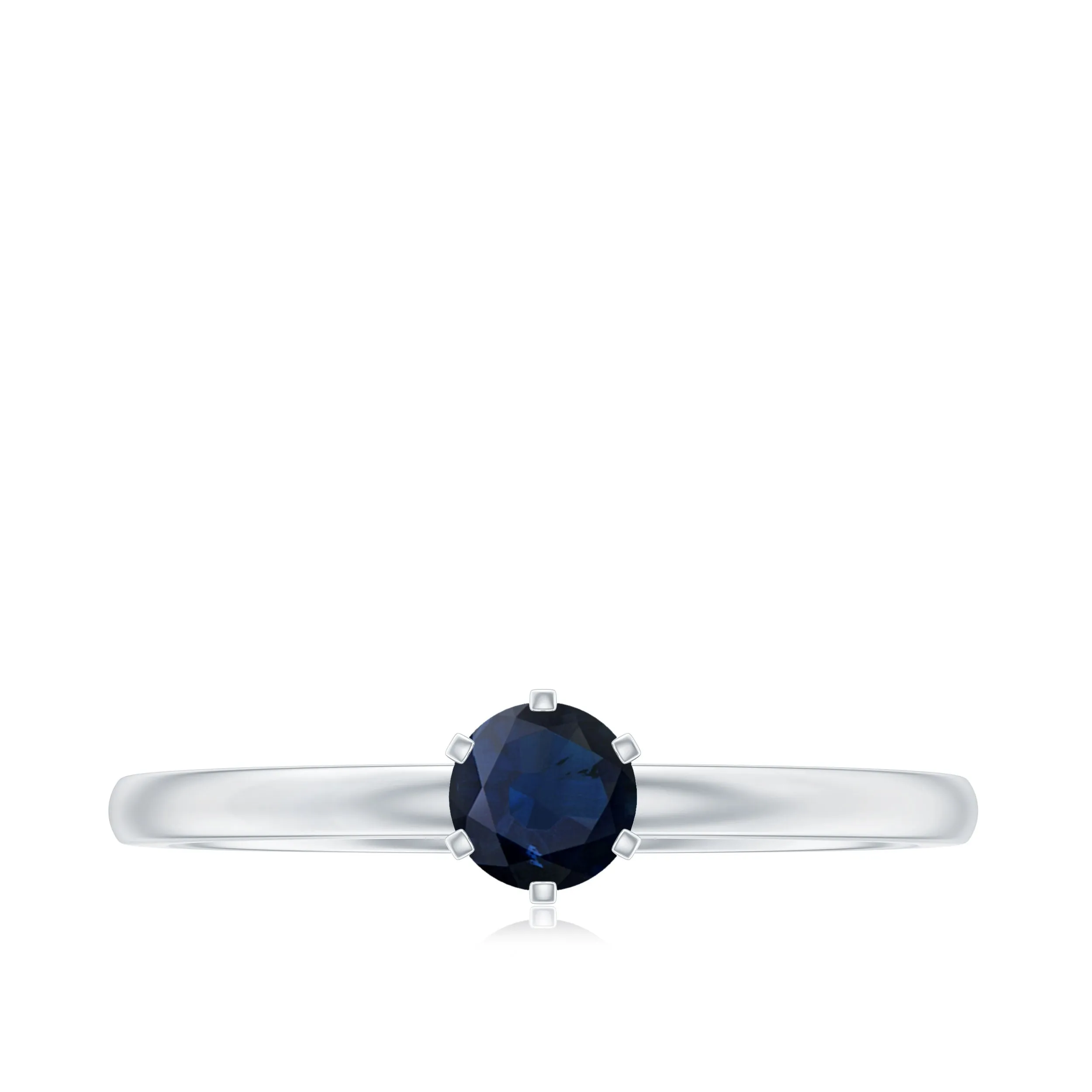 1/4 CT Solitaire Blue Sapphire Promise Ring