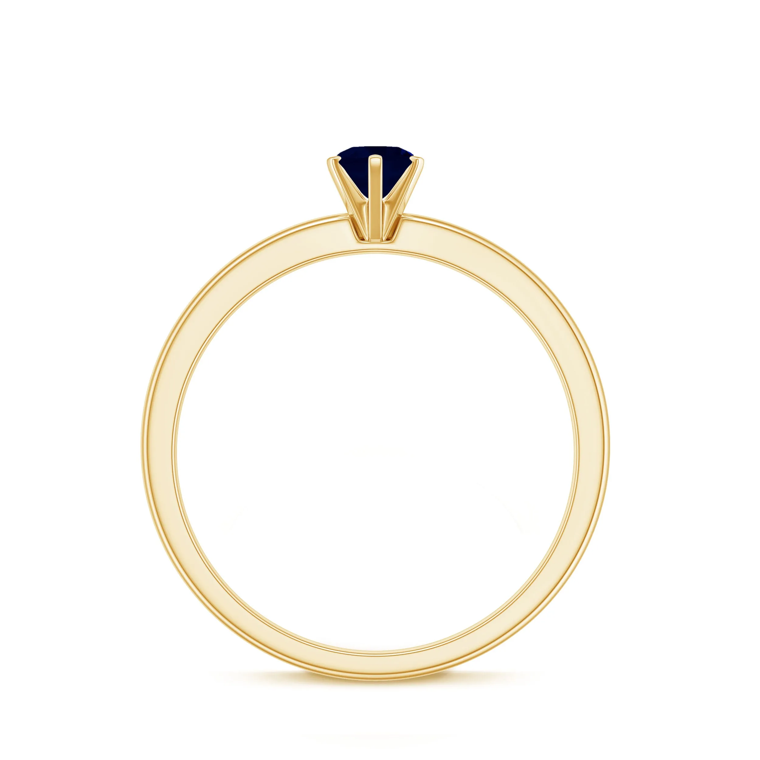1/4 CT Solitaire Blue Sapphire Promise Ring