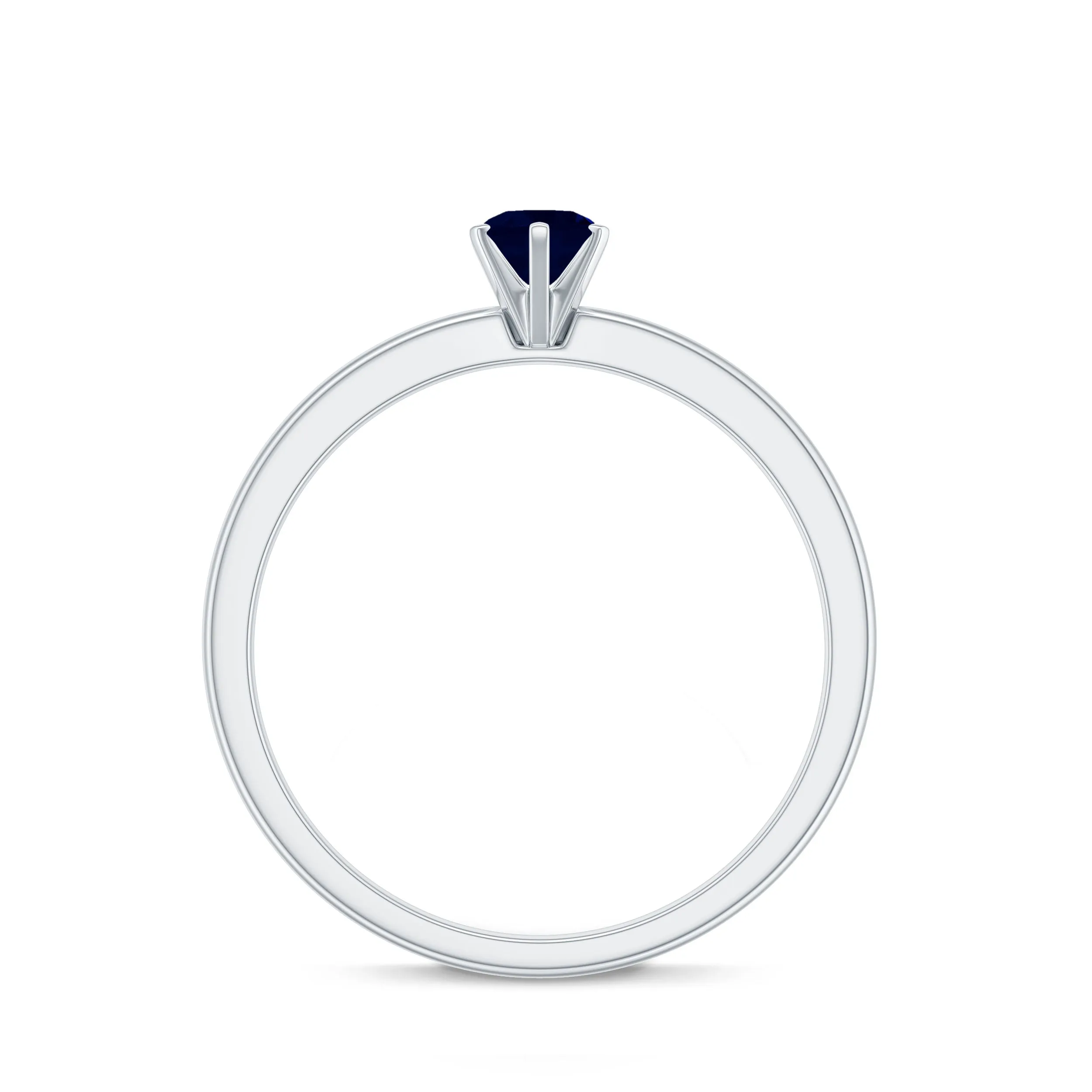 1/4 CT Solitaire Blue Sapphire Promise Ring