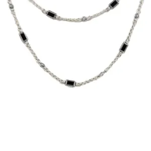 14 Station Onyx Necklace