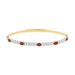 14K YELLOW GOLD DIAMOND FLEX BRACELET