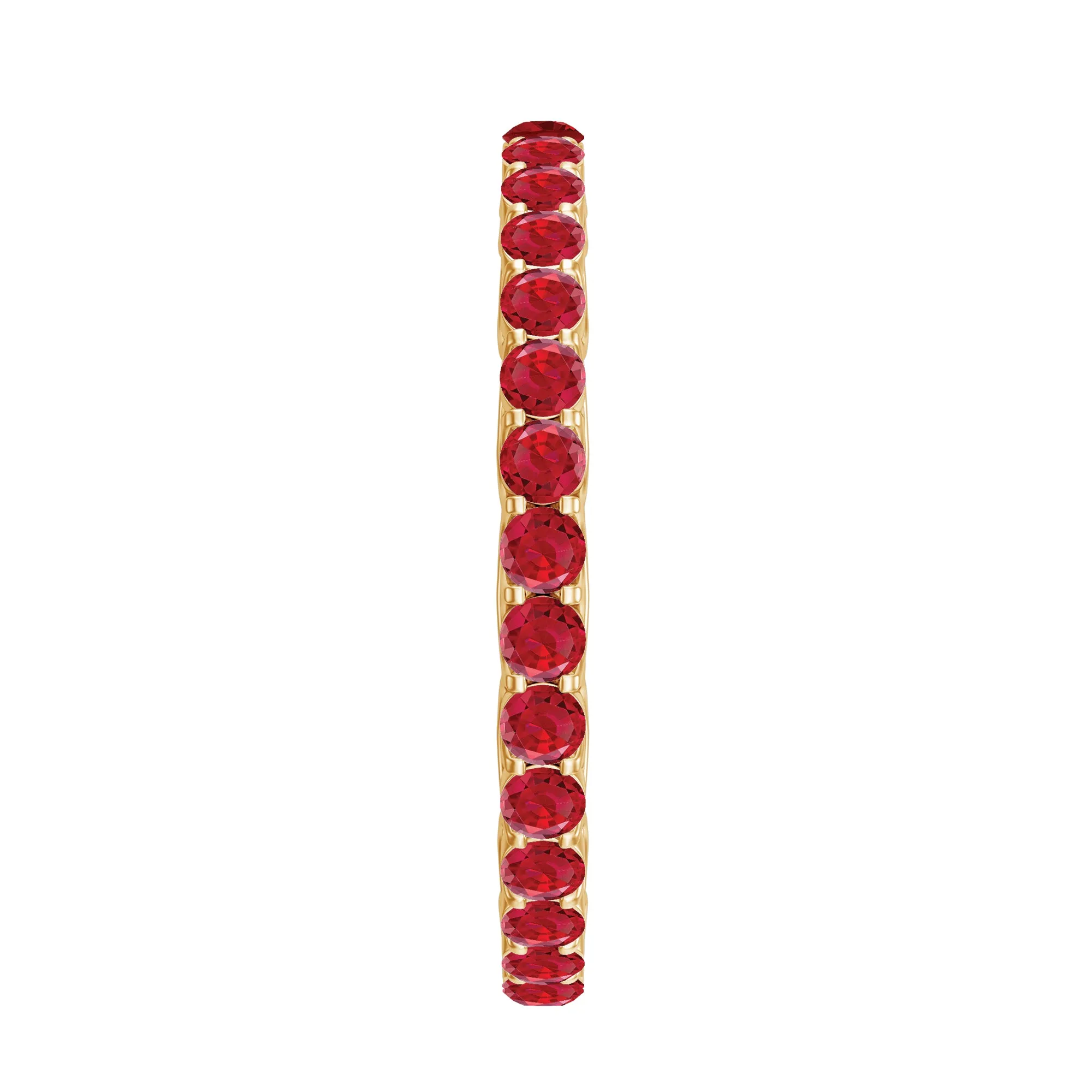 1.5 CT Lab Created Ruby Full Eternity Ring in Trellis Setting