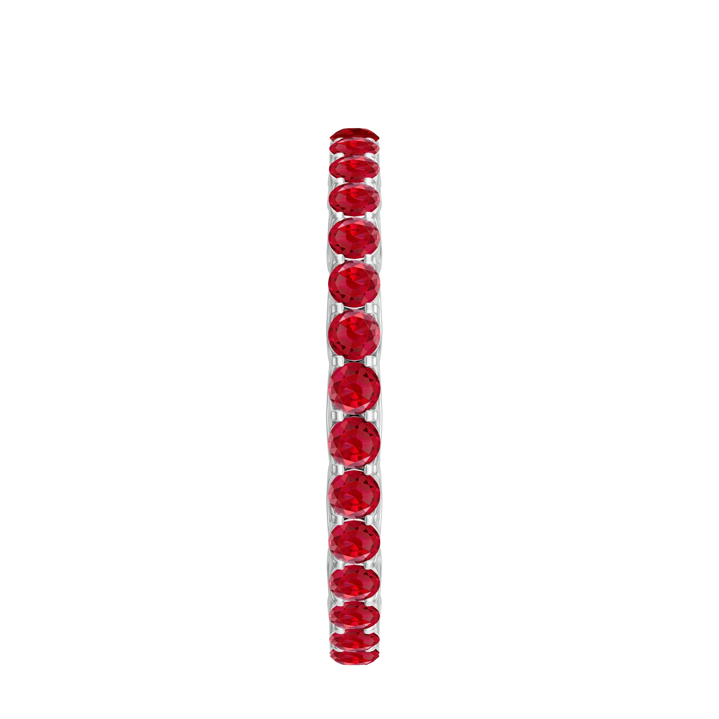1.5 CT Lab Created Ruby Full Eternity Ring in Trellis Setting