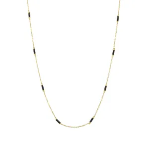 16" Onyx Bar Chain Necklace