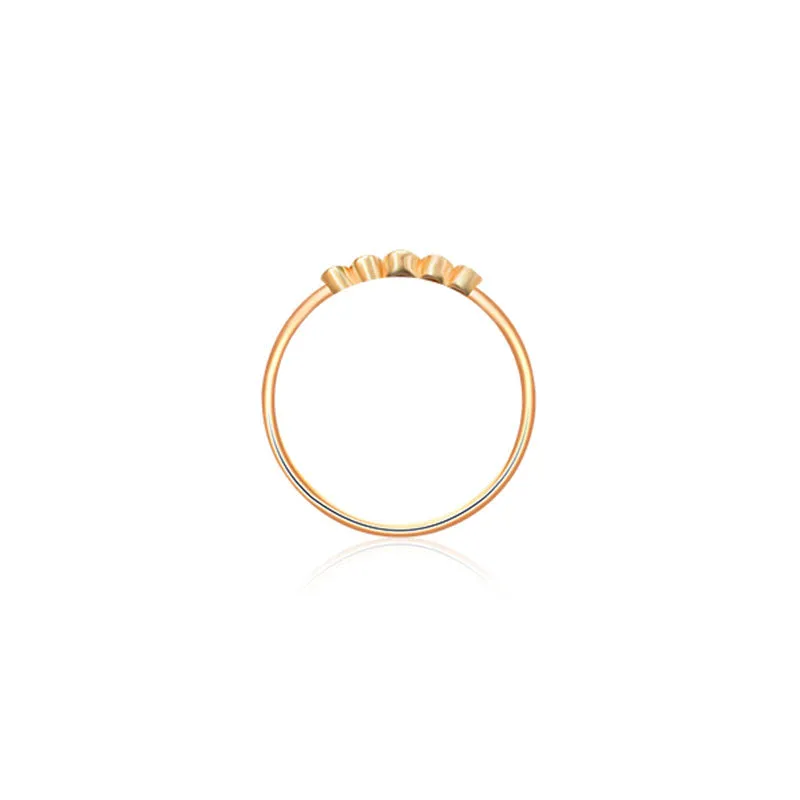 18k Gold Polka Dot Diamond Ring