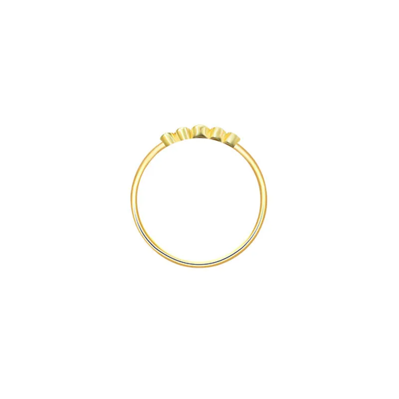 18k Gold Polka Dot Diamond Ring