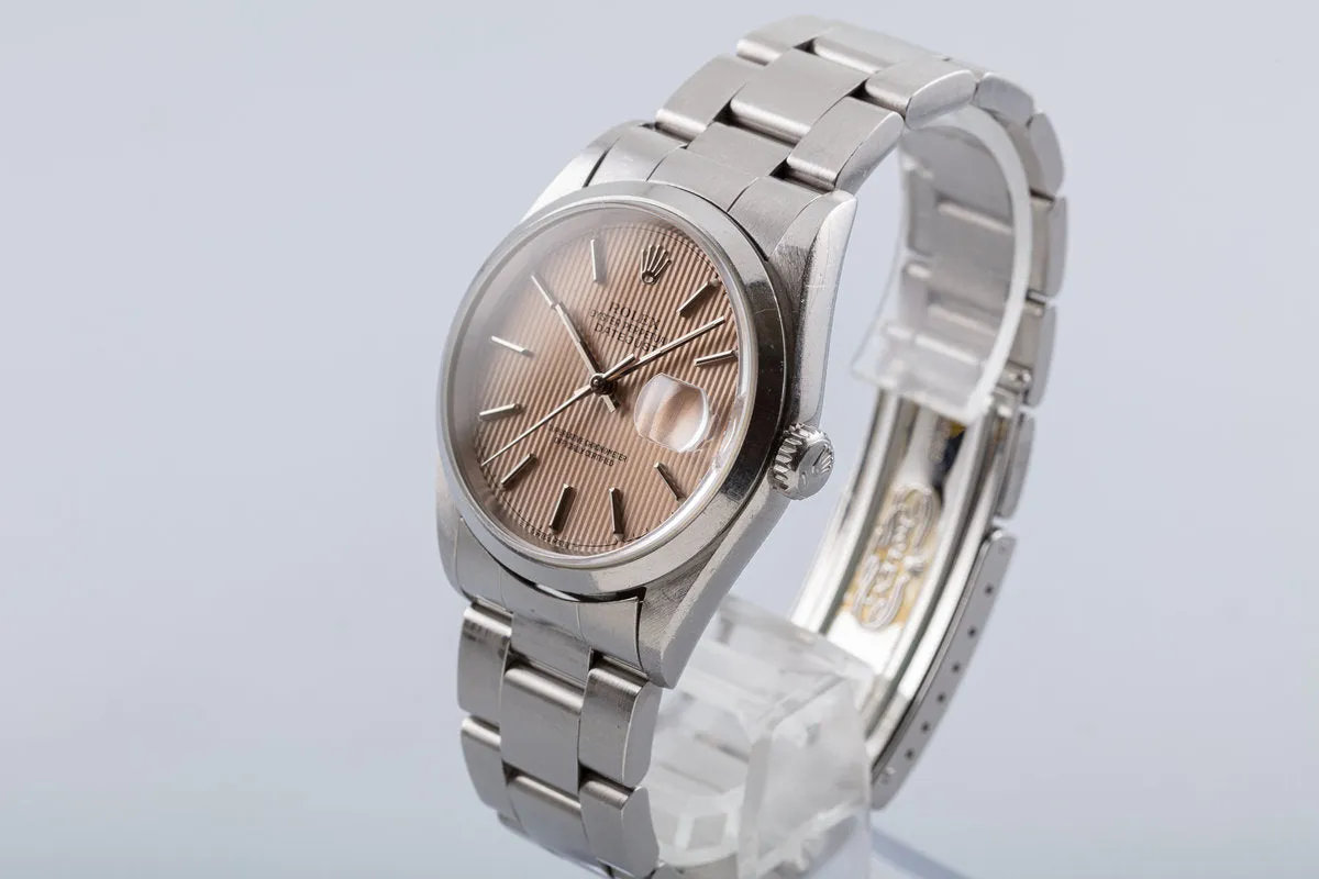 1996 Unpolished Rolex DateJust 16200 with Tapestry Dial
