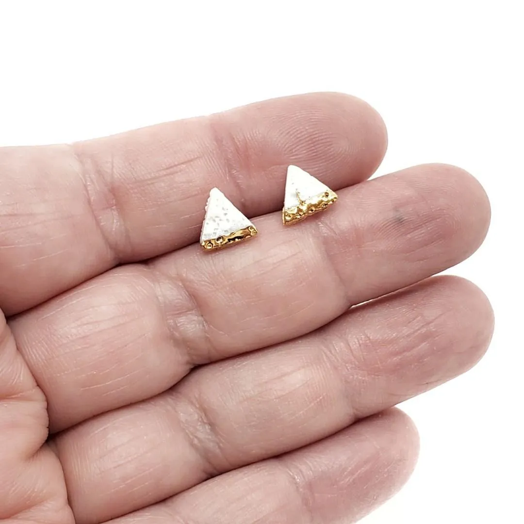 (20% Off) Earrings - Studs - Coral Triangle by Almeda Jewelry