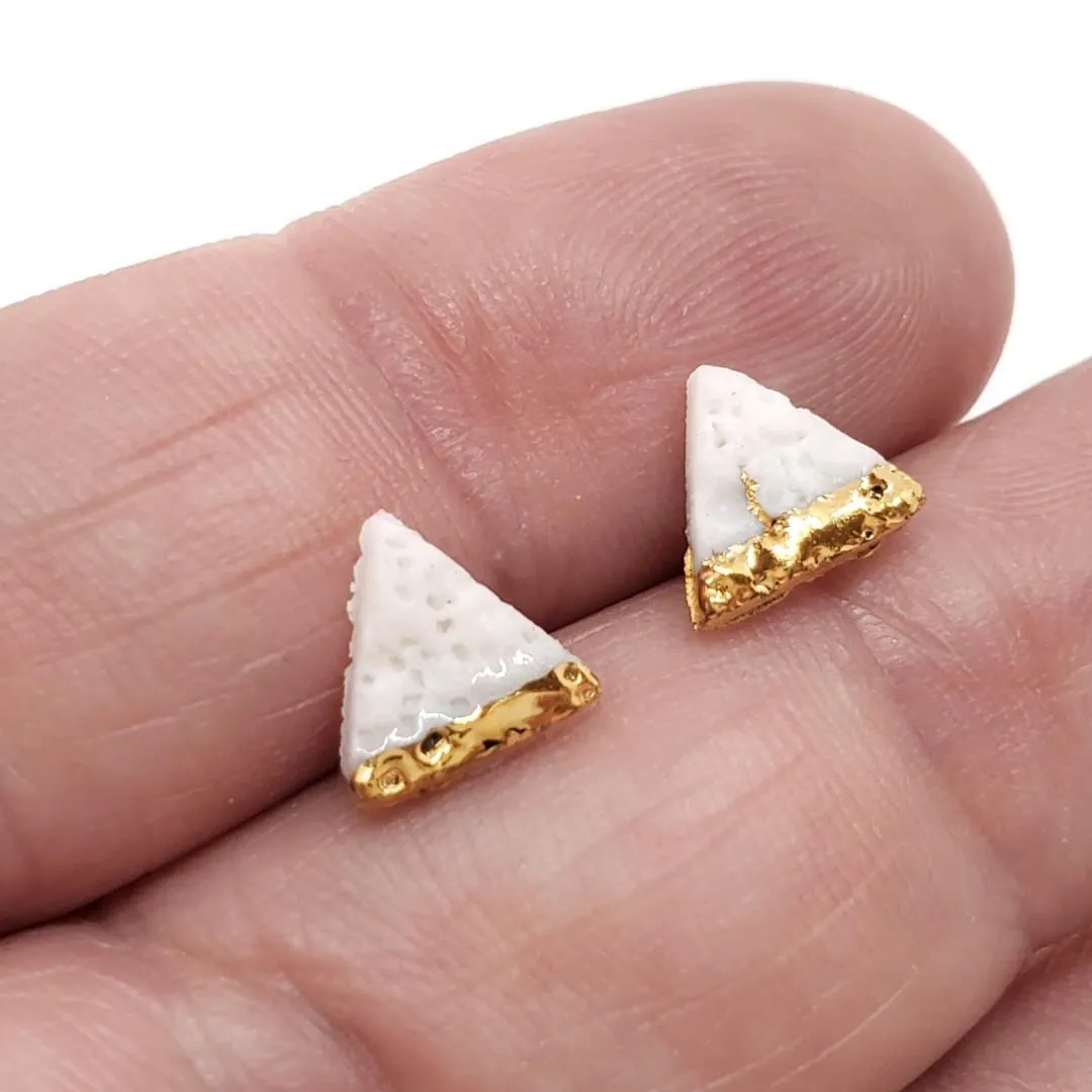 (20% Off) Earrings - Studs - Coral Triangle by Almeda Jewelry