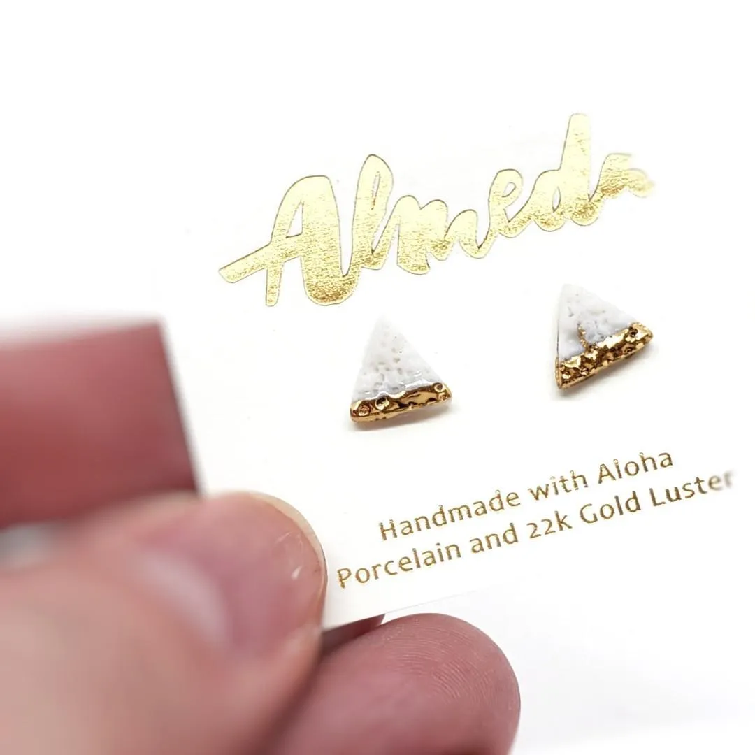 (20% Off) Earrings - Studs - Coral Triangle by Almeda Jewelry