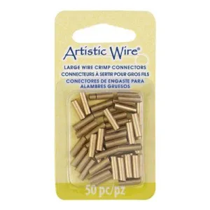2.2mm Brass Color Artistic Wire Large Wire Crimp Connectors