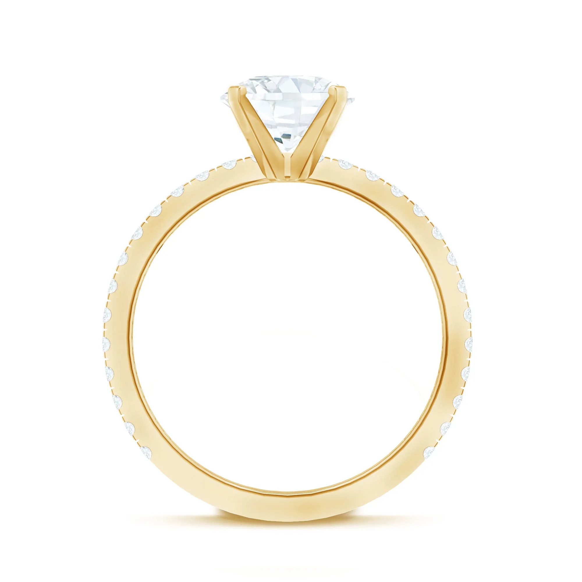 2.75 CT Certified Moissanite Solitaire Engagement Ring