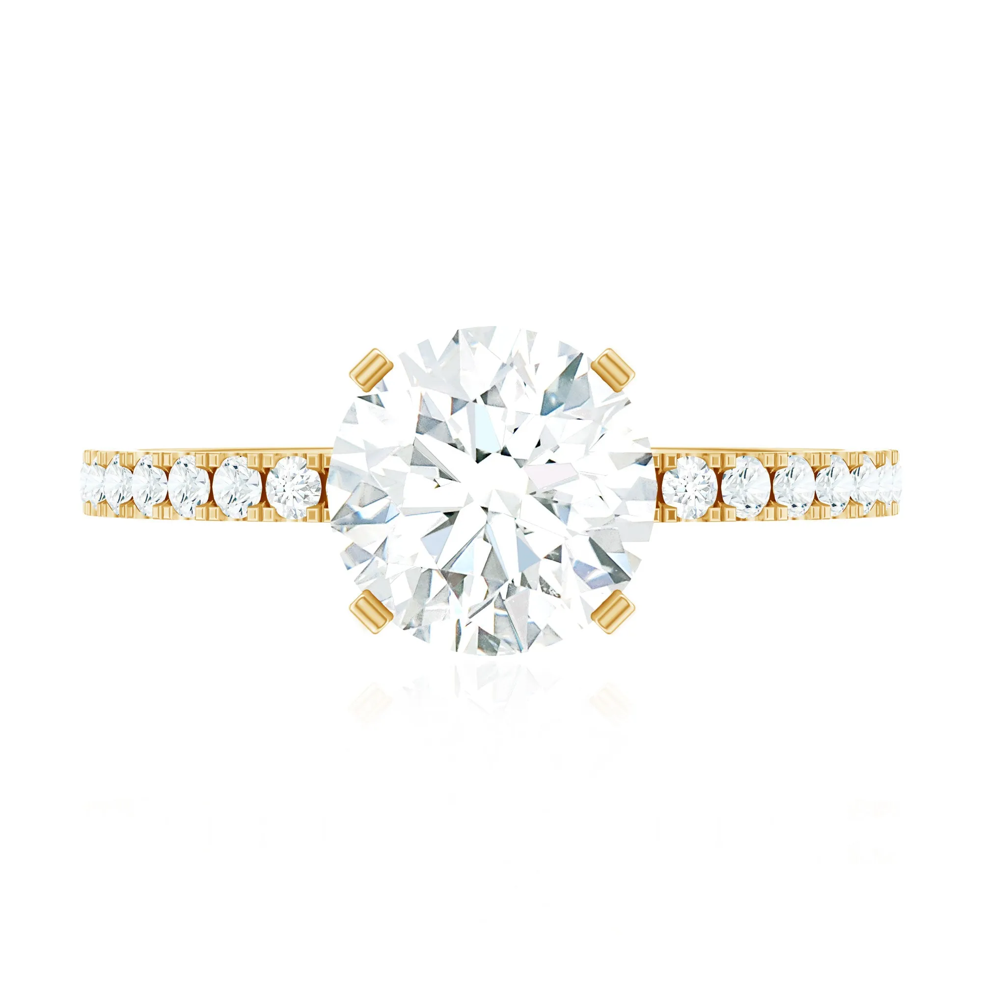 2.75 CT Certified Moissanite Solitaire Engagement Ring
