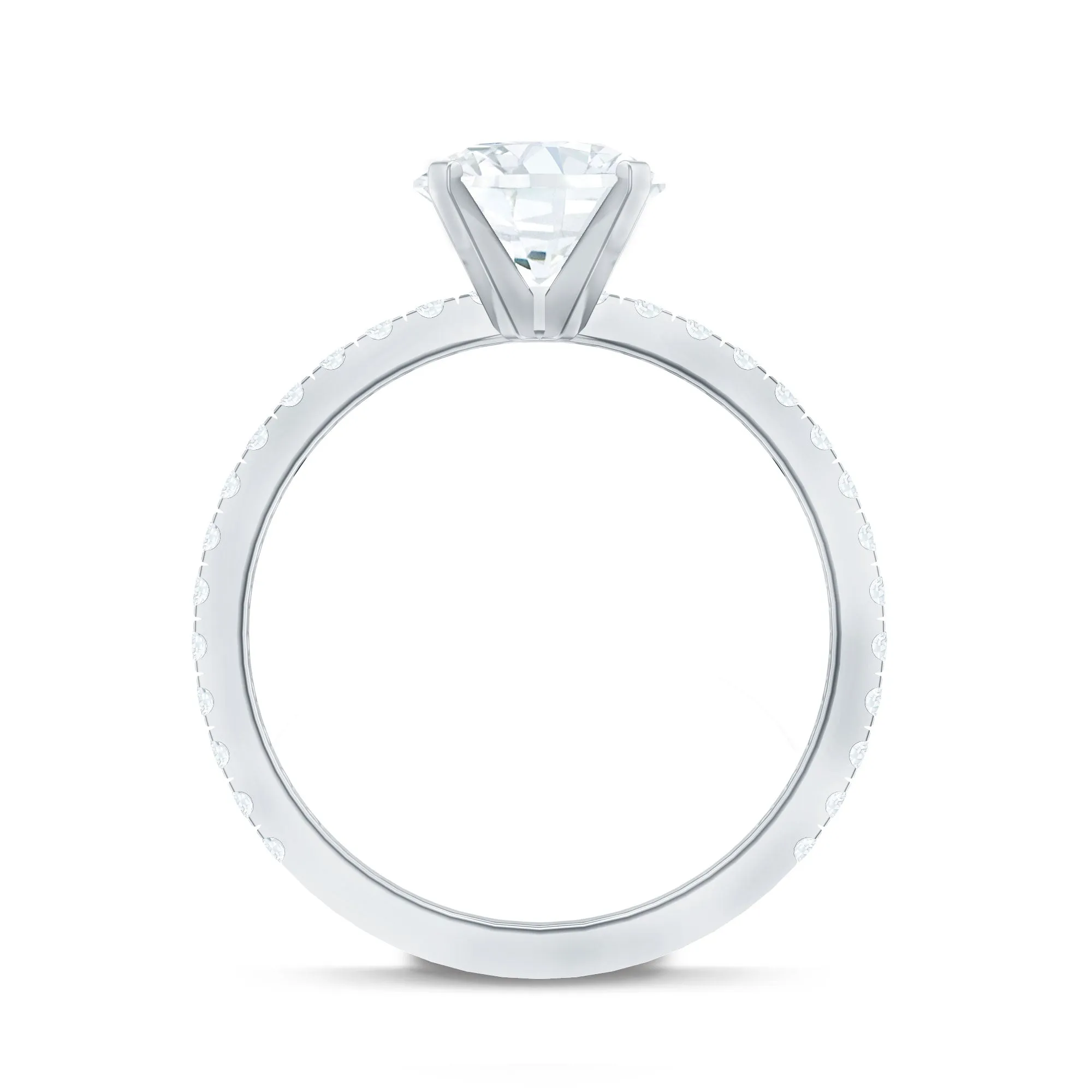 2.75 CT Certified Moissanite Solitaire Engagement Ring