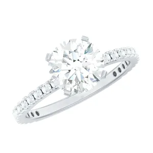 2.75 CT Certified Moissanite Solitaire Engagement Ring