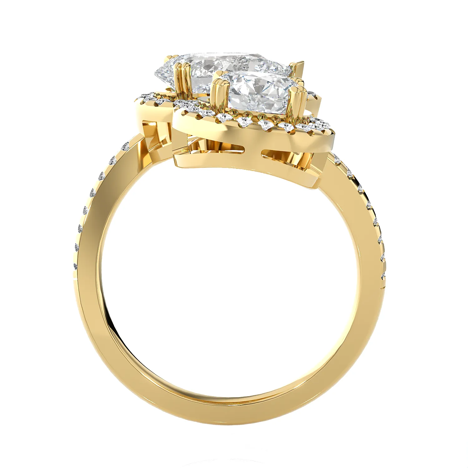 3 3/8 ctw Multi-Shape Lab Grown Diamond Ring
