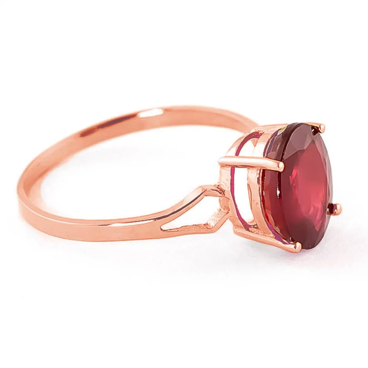 3.5 Carat 14K Solid Rose Gold Opulence Ruby Ring