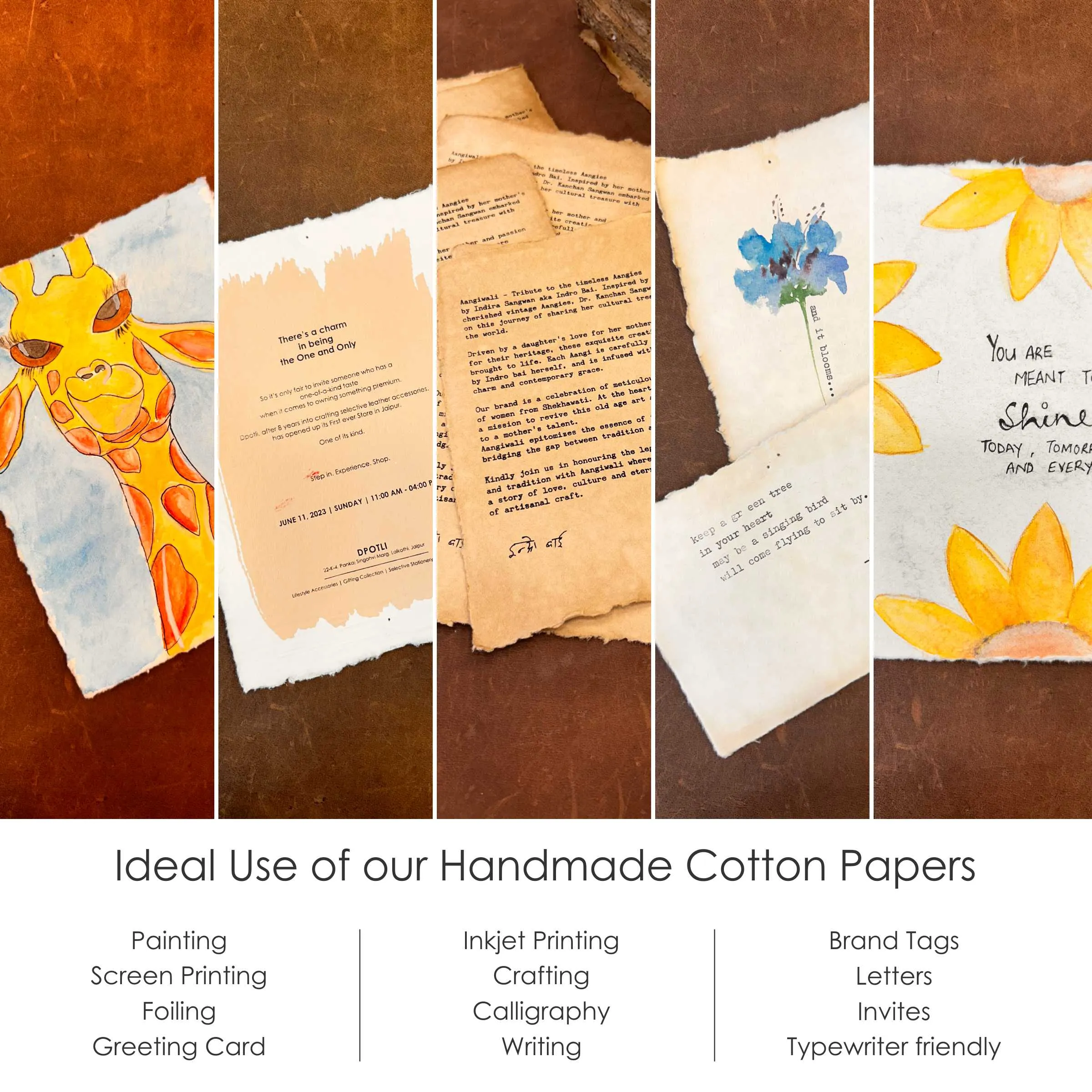 50 Sheets Handmade Paper (Vintage Toned)