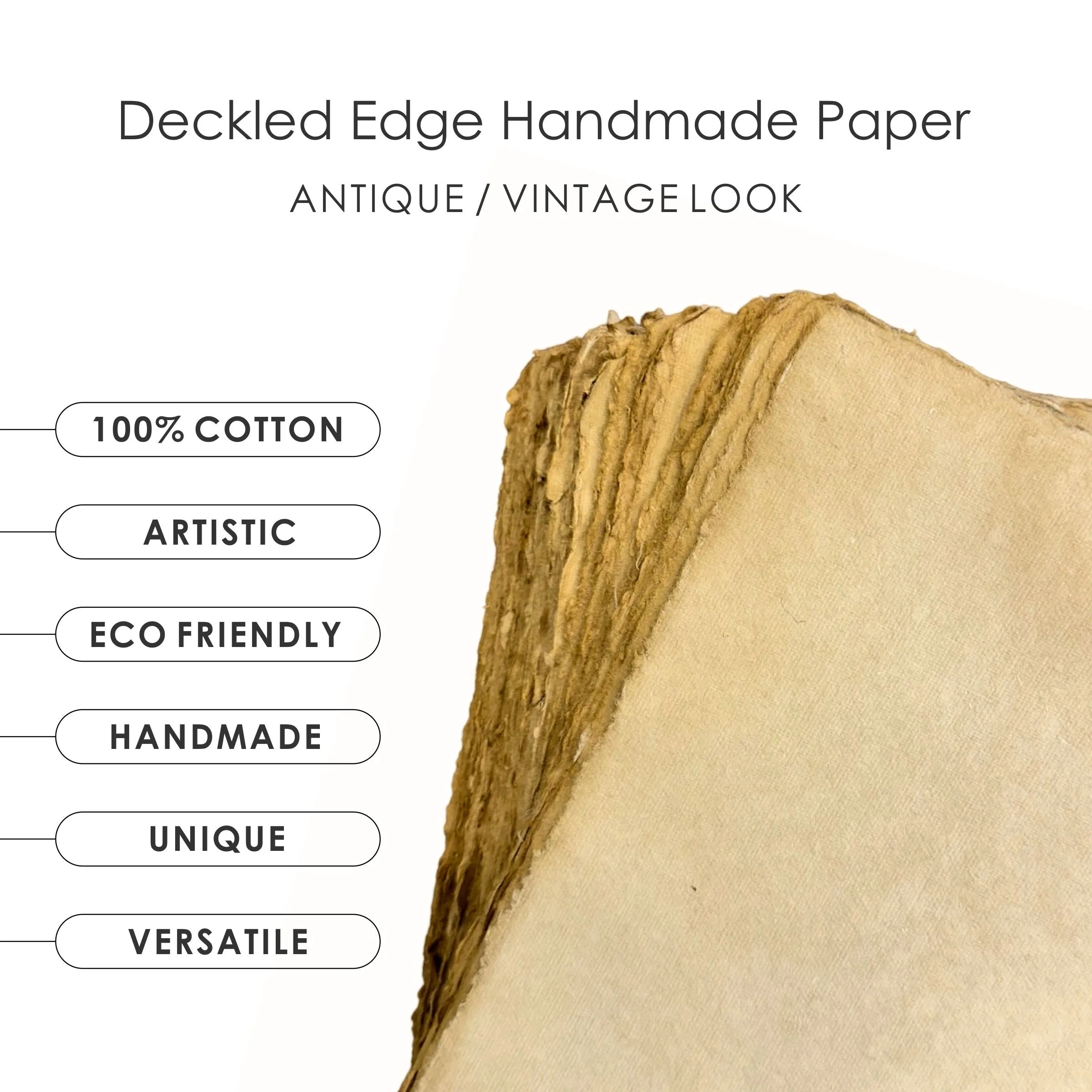 50 Sheets Handmade Paper (Vintage Toned)