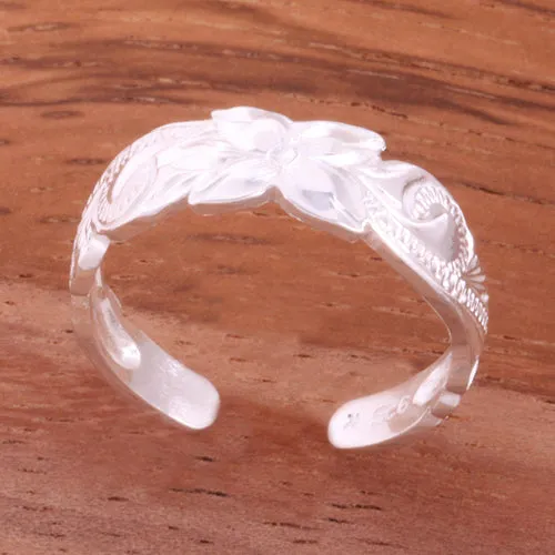 6mm Hawaiian Scroll Cut Out Edge Toe Ring
