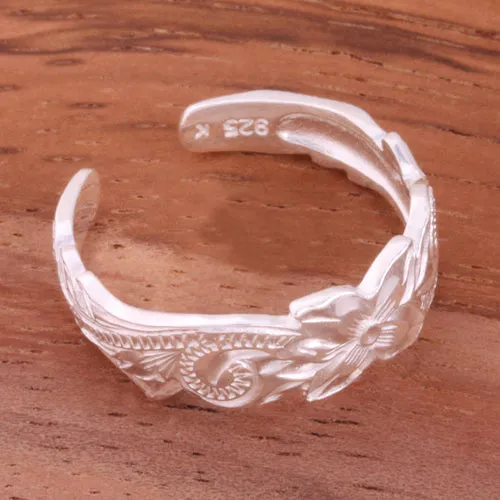 6mm Hawaiian Scroll Cut Out Edge Toe Ring