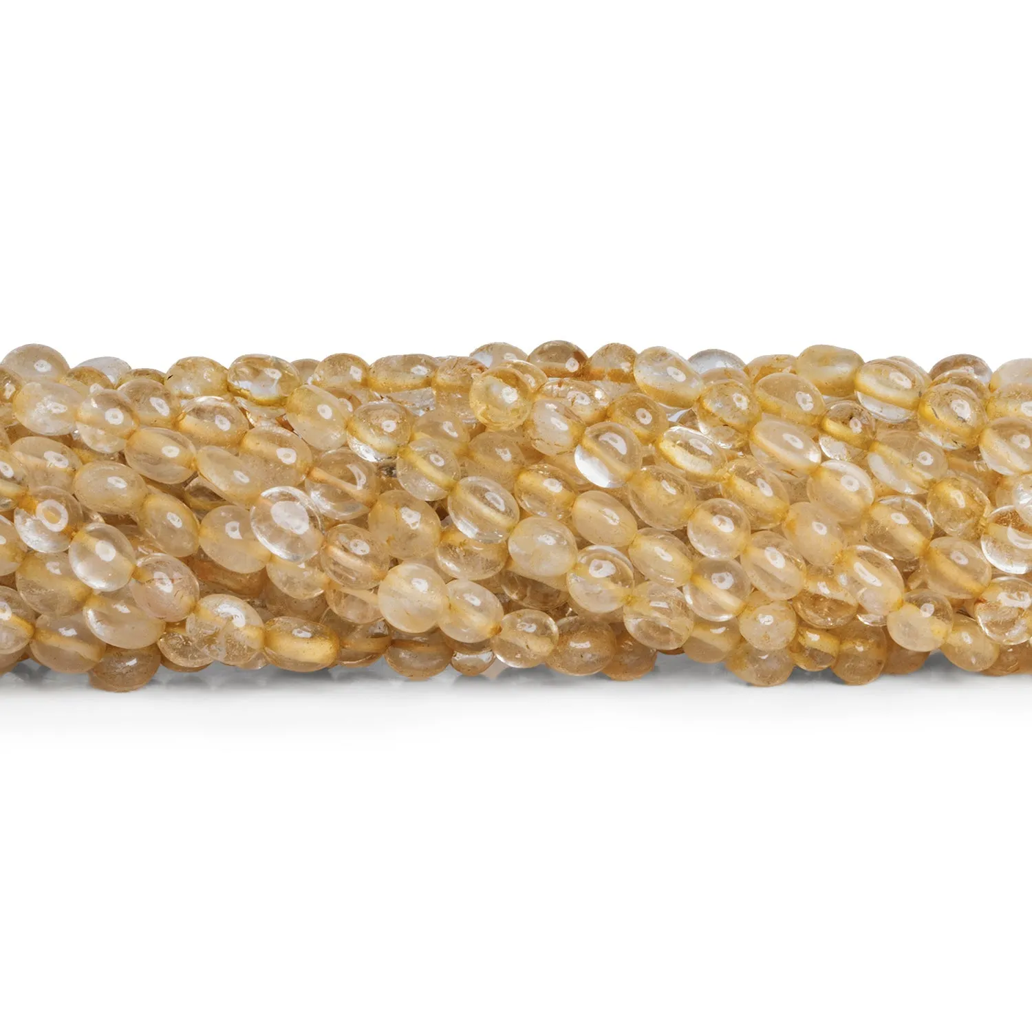 6x5mm Citrine Handcut Nuggets 12 inch 45 beads