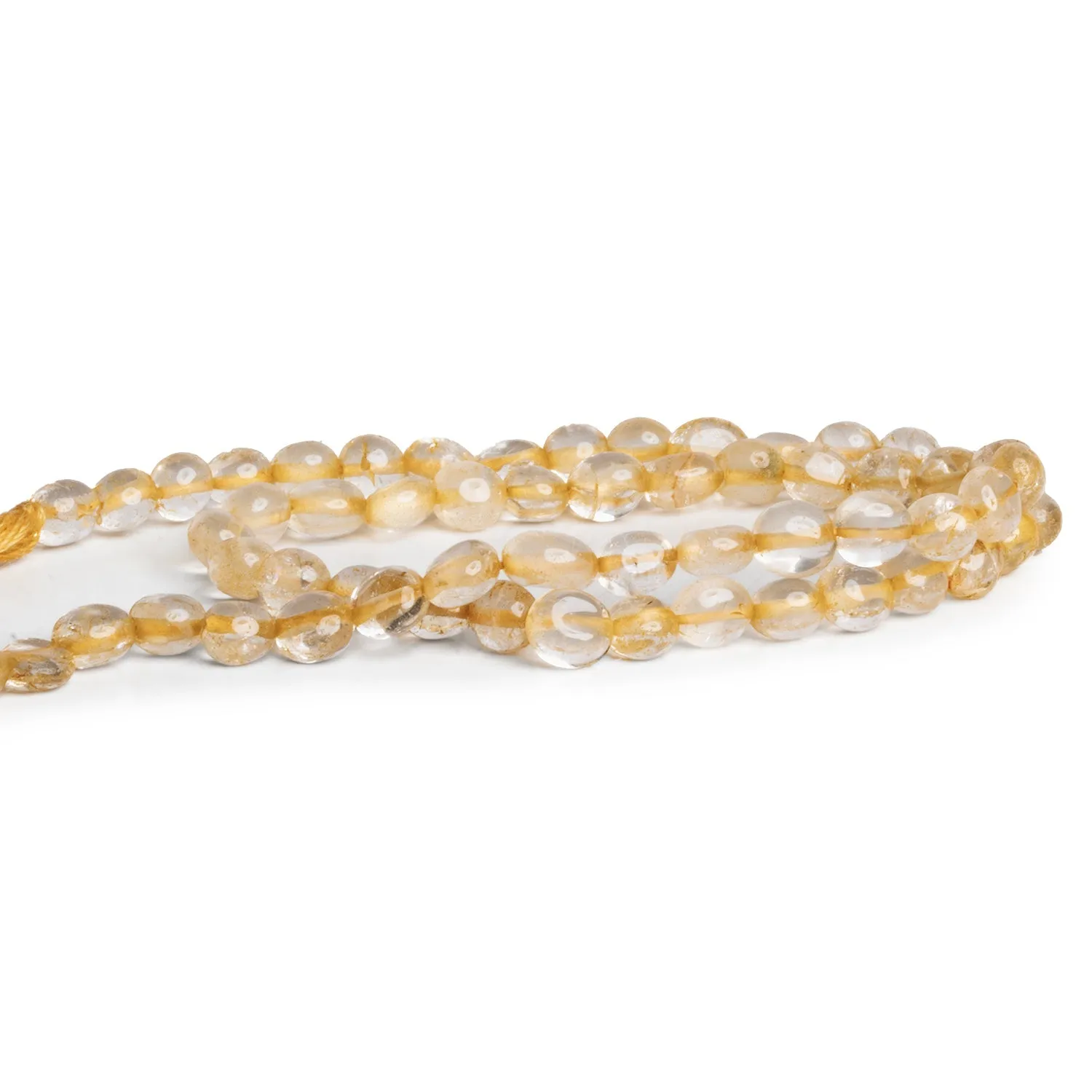 6x5mm Citrine Handcut Nuggets 12 inch 45 beads