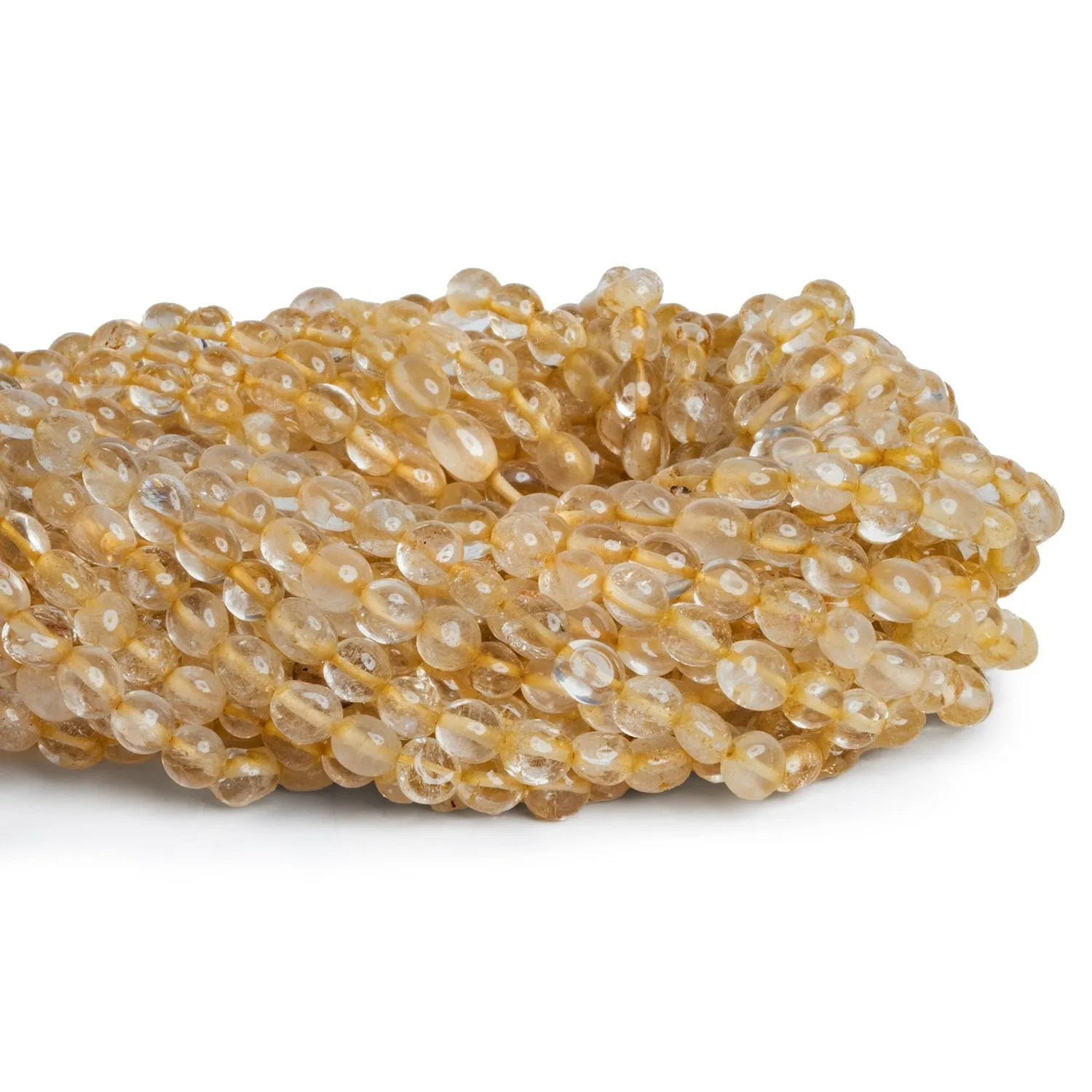 6x5mm Citrine Handcut Nuggets 12 inch 45 beads