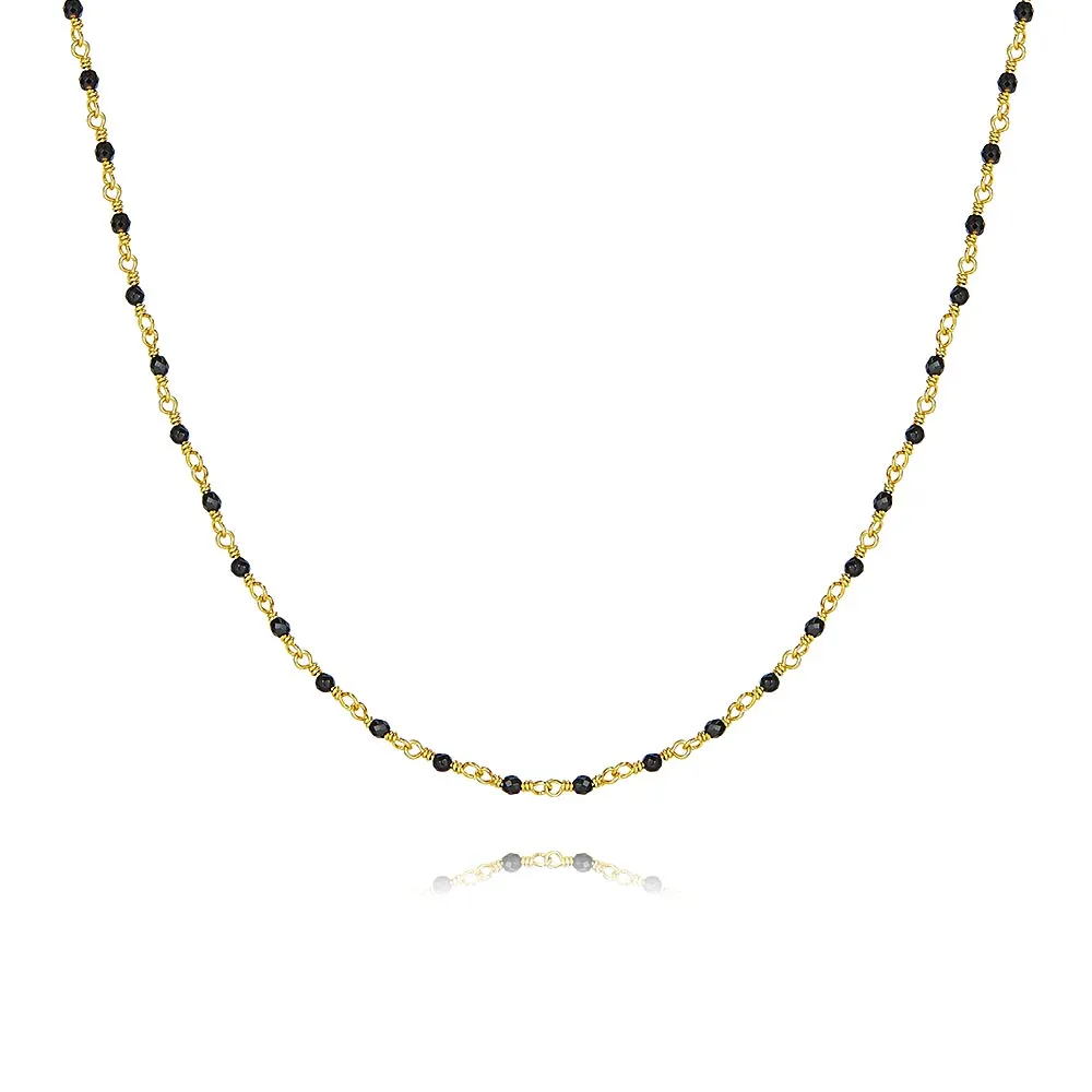 925 Silver Black Onyx Nude Chain Necklace