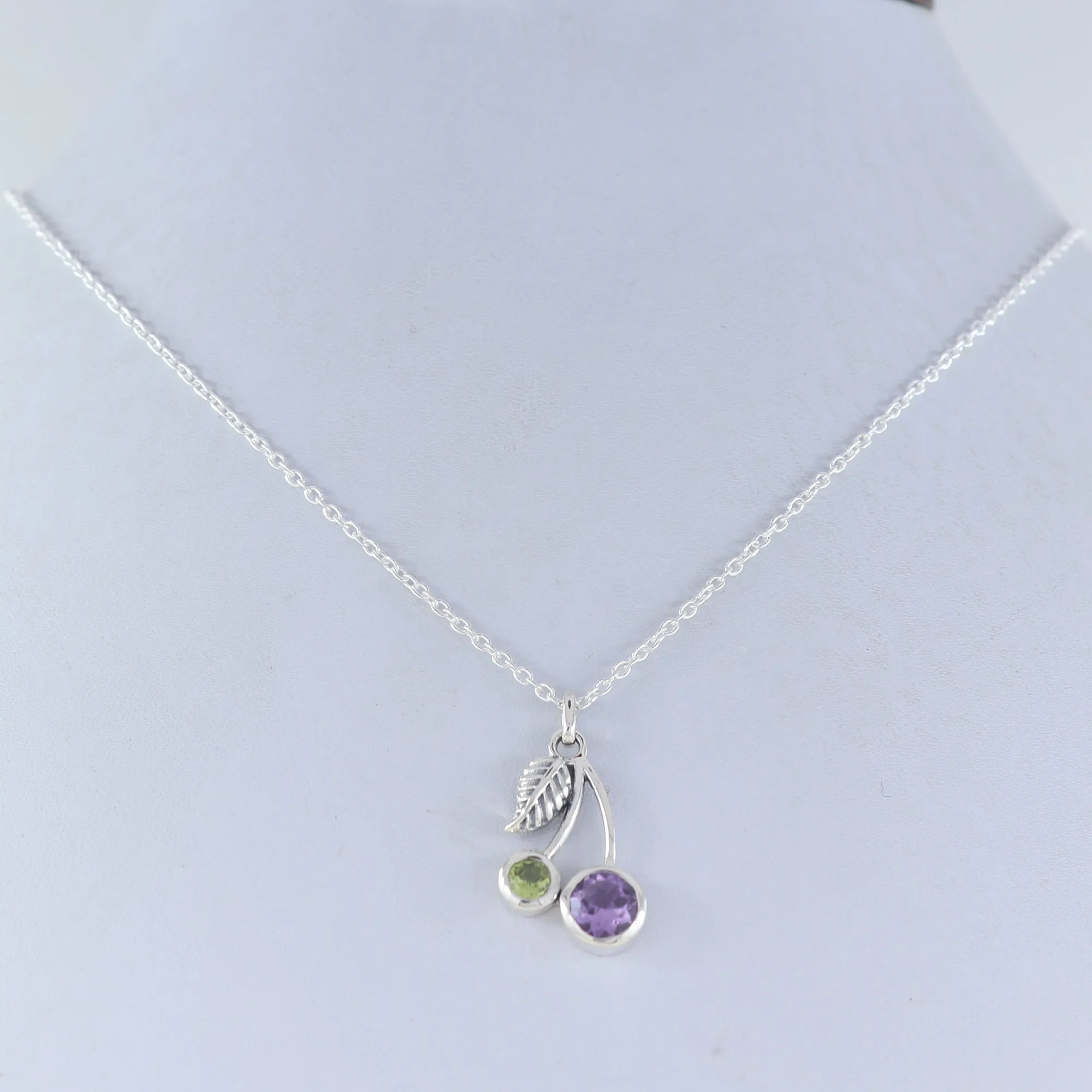 925 Sterling Silver MultiStone Minimalist Necklace