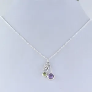 925 Sterling Silver MultiStone Minimalist Necklace