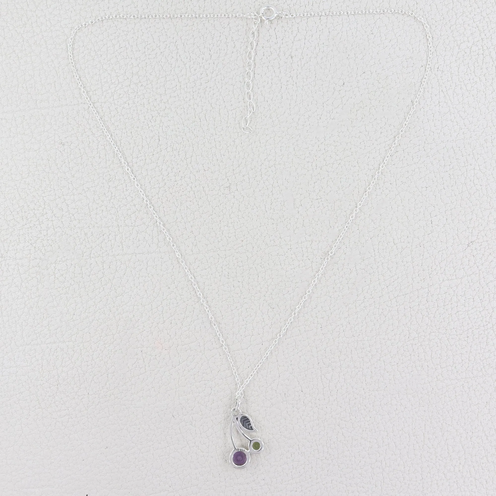 925 Sterling Silver MultiStone Minimalist Necklace