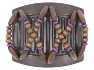 African Butterfly Thick Hair Comb - Beada Brown 201