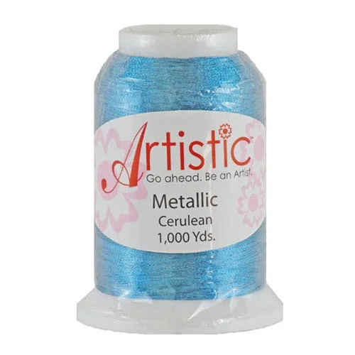Artistic 40/2 Metallic Thread in Cerulean, 1000yd