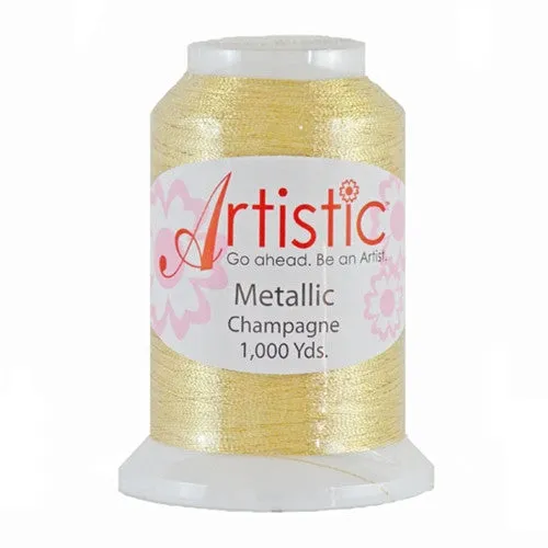 Artistic 40/2 Metallic Thread in Champagne, 1000yd