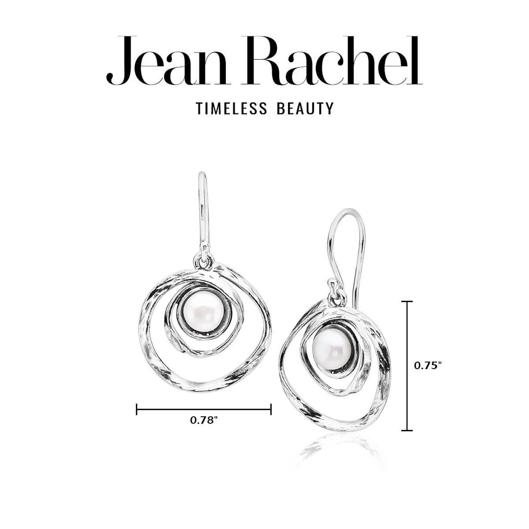 Artistic Sterling Silver Pearl Dangle Earrings