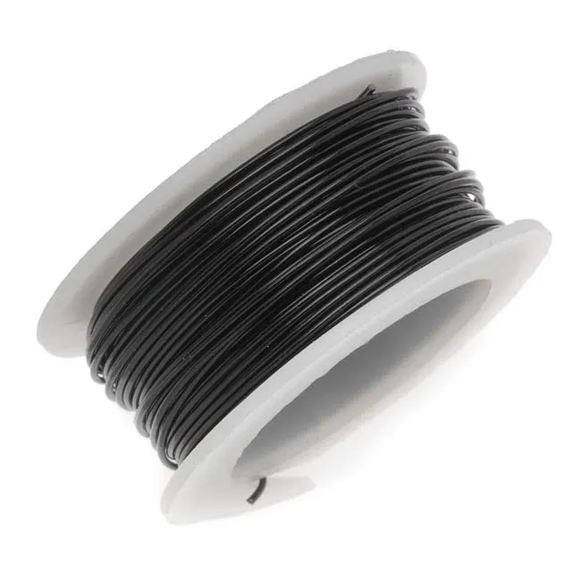 Artistic Wire, Copper Craft Wire 24 Gauge Thick, Permanent Black Color (10 Yard Spool)
