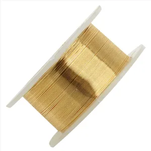 Artistic Wire, Silver Plated Craft Wire 28 Gauge Thick, Gold Color (15 Yard Spool)
