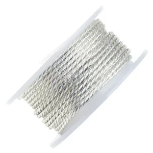 Artistic Wire, Twisted Craft Wire 24 Gauge Thick, Tarnish Resistant Silver (5 Yard Spool)