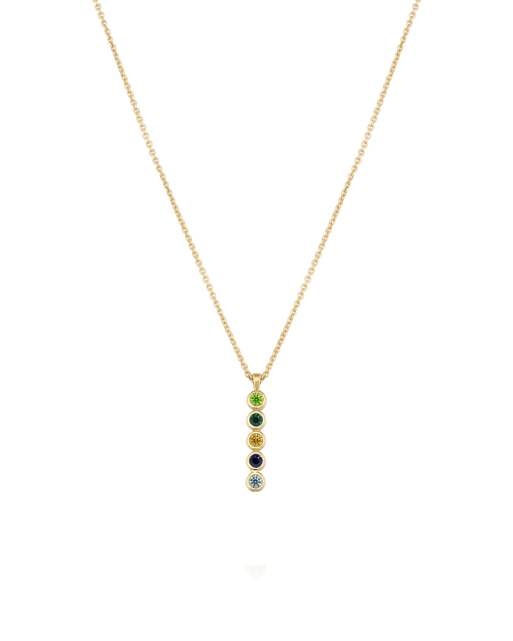 Birthstone Bar Chain Necklace - 925 Sterling Silver