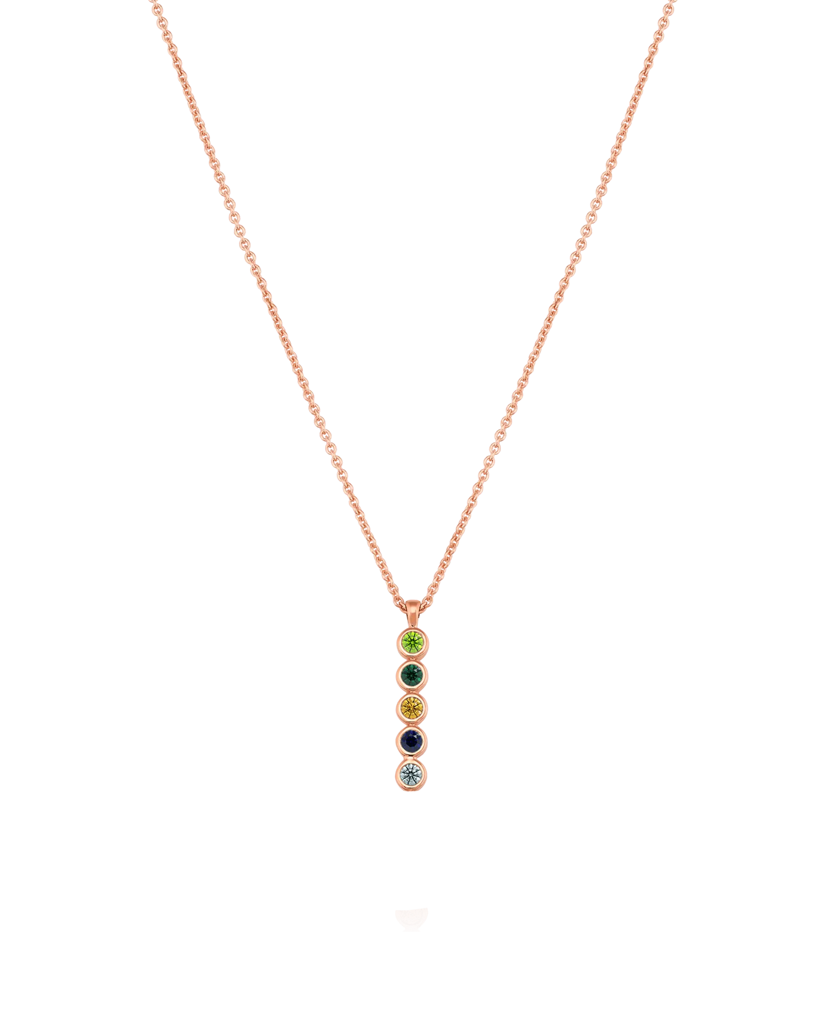 Birthstone Bar Chain Necklace - 925 Sterling Silver