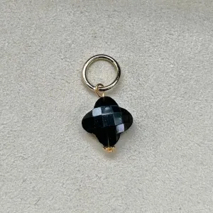 Black Onyx Clover Pendant