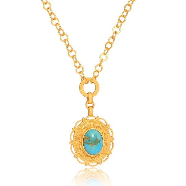 Blue Lagoon Pendant Necklace - Turquoise