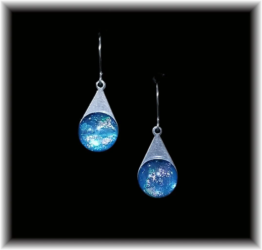 Blue Pink Stainless Teardrop Earring