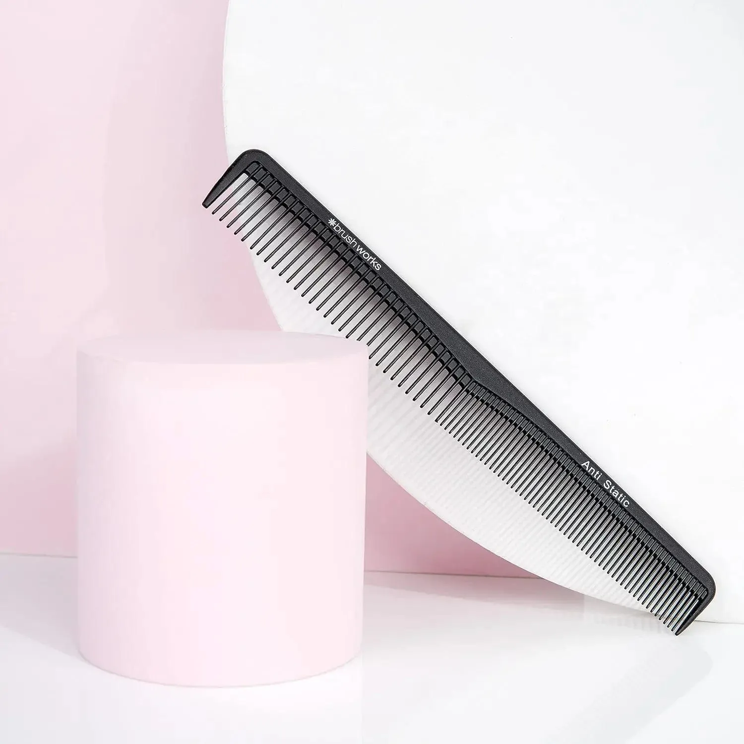 Brushworks Anti Static Cutting Comb Heat Resistant Carbon Black
